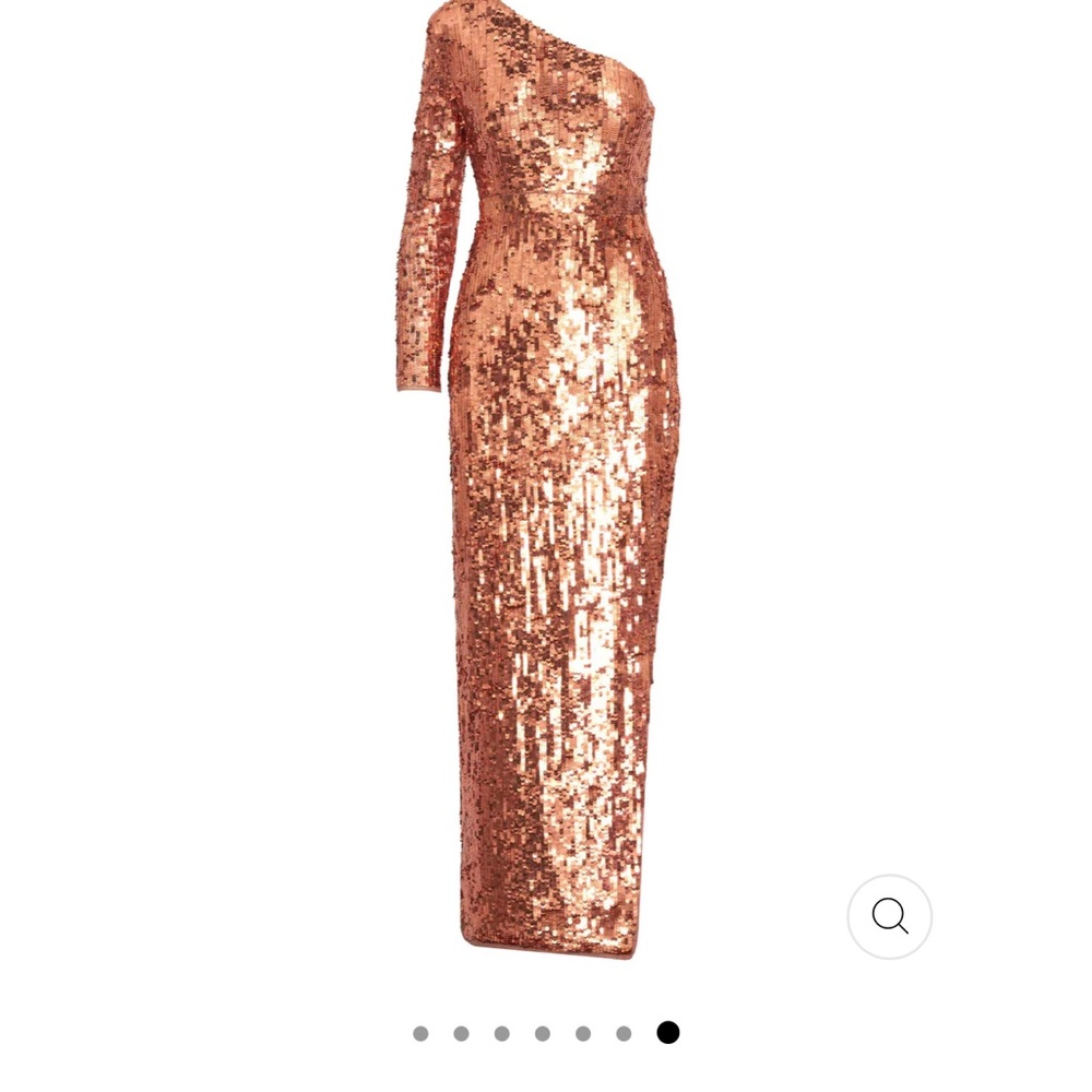 NWOT Mac duggal dress copper color size 6 style 10788 sequined